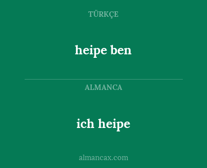heipe ben - ich heipe