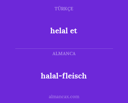 halal-fleisch - helal et