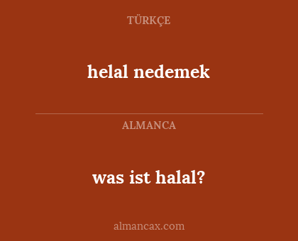 helal nedemek - was ist halal?