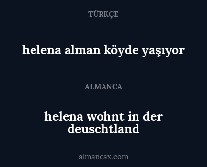 helena alman köyde yaşıyor - helena wohnt in der deuschtland
