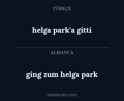 ging zum helga park - helga park'a gitti