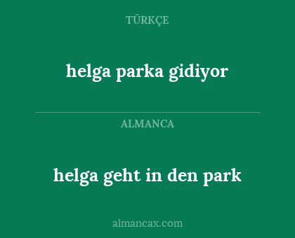 helga geht in den park - helga parka gidiyor