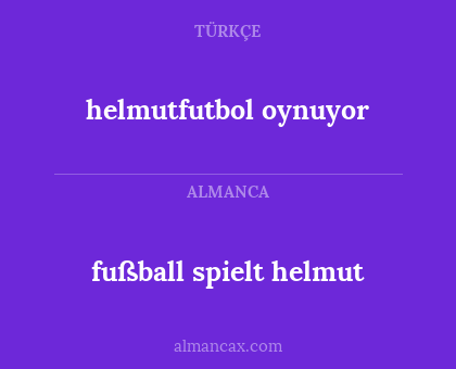 helmutfutbol oynuyor - fußball spielt helmut