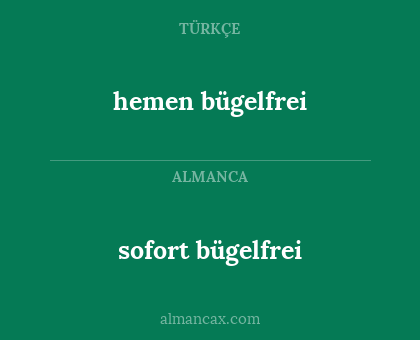 hemen bügelfrei - sofort bügelfrei