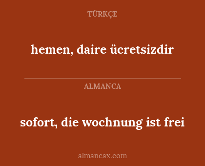 sofort, die wochnung ist frei - hemen, daire ücretsizdir