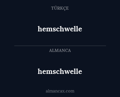 hemschwelle - hemschwelle