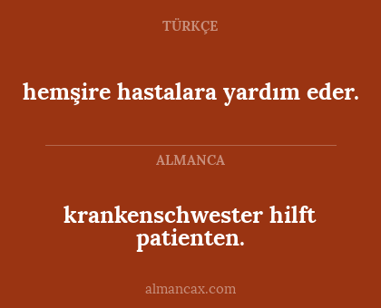 hemşire hastalara yardım eder. - krankenschwester hilft patienten.