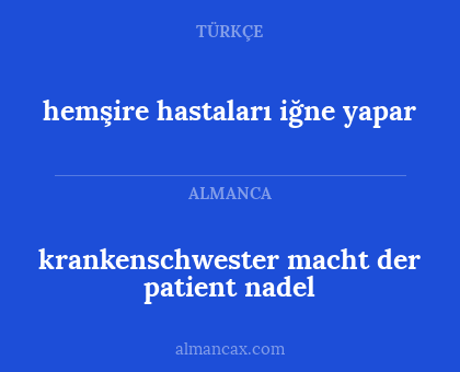 hemşire hastaları iğne yapar - krankenschwester macht der patient nadel