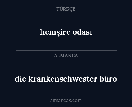 die krankenschwester büro - hemşire odası