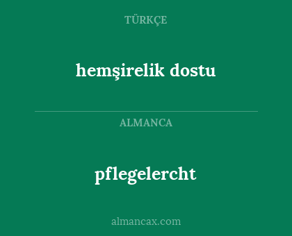 pflegelercht - hemşirelik dostu