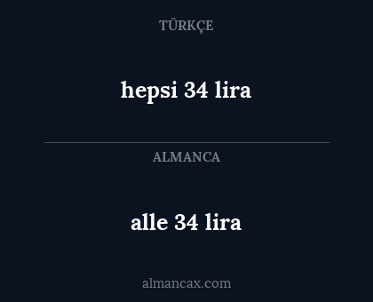 alle 34 lira - hepsi 34 lira