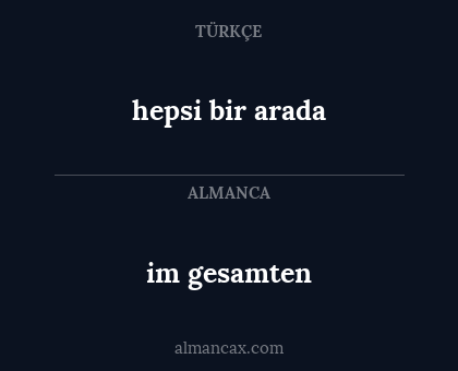 hepsi bir arada - im gesamten