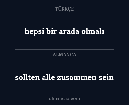 hepsi bir arada olmalı - sollten alle zusammen sein