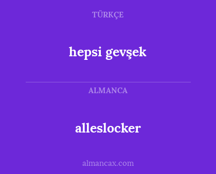 hepsi gevşek - alleslocker