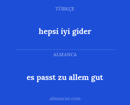 hepsi iyi gider - es passt zu allem gut