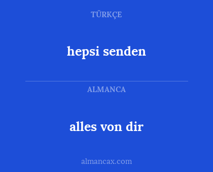 alles von dir - hepsi senden