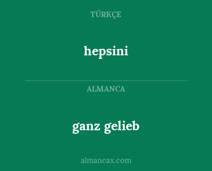 hepsini - ganz gelieb