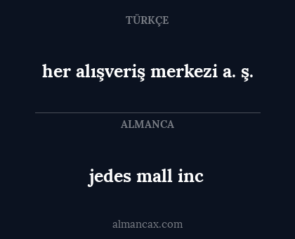 jedes mall inc - her alışveriş merkezi a. ş.