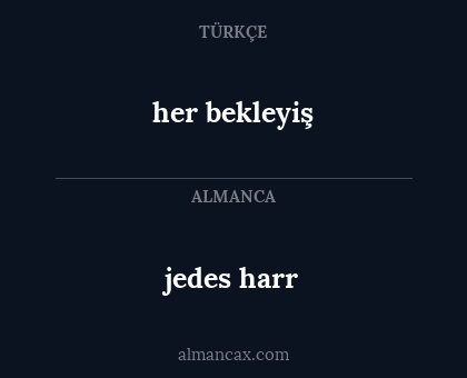 her bekleyiş - jedes harr