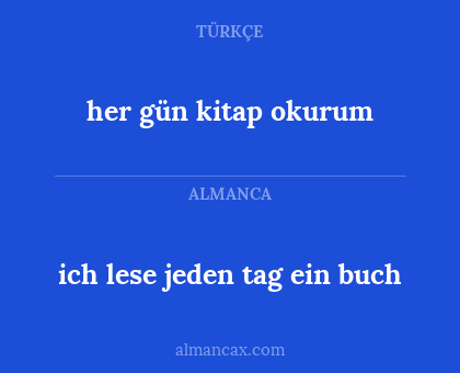 ich lese jeden tag ein buch - her gün kitap okurum