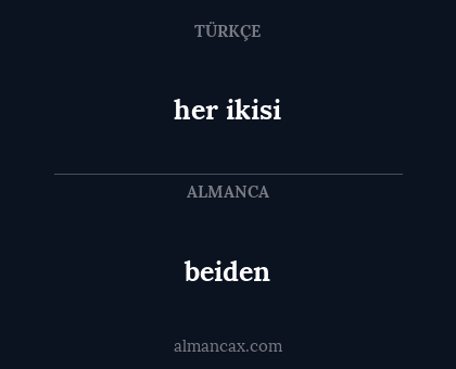beiden - her ikisi