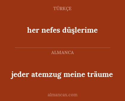 her nefes düşlerime - jeder atemzug meine träume