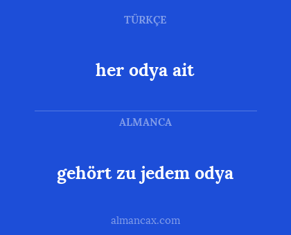 gehört zu jedem odya - her odya ait