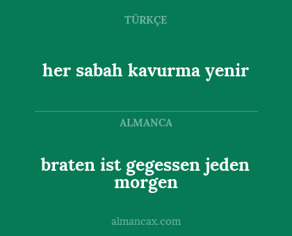 her sabah kavurma yenir - braten ist gegessen jeden morgen