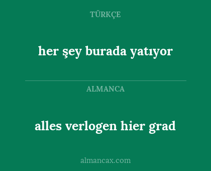 alles verlogen hier grad - her şey burada yatıyor