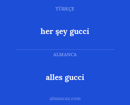 alles gucci - her şey gucci
