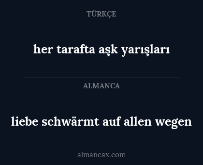 her tarafta aşk yarışları - liebe schwärmt auf allen wegen