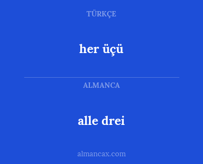 alle drei - her üçü
