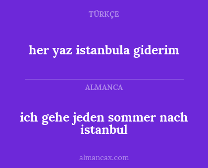 her yaz istanbula giderim - ich gehe jeden sommer nach istanbul