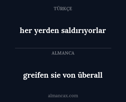 greifen sie von überall - her yerden saldırıyorlar