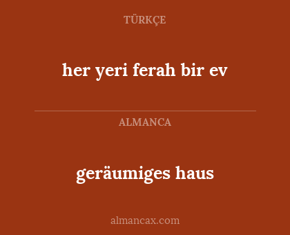 geräumiges haus - her yeri ferah bir ev