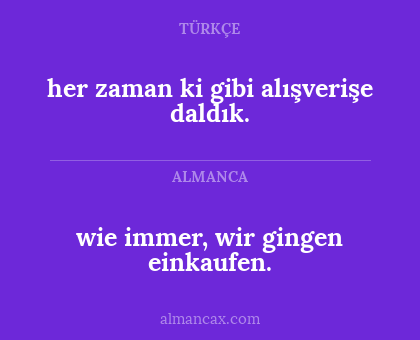 wie immer, wir gingen einkaufen. - her zaman ki gibi alışverişe daldık.