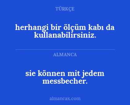 herhangi bir ölçüm kabı da kullanabilirsiniz. - sie können mit jedem messbecher.