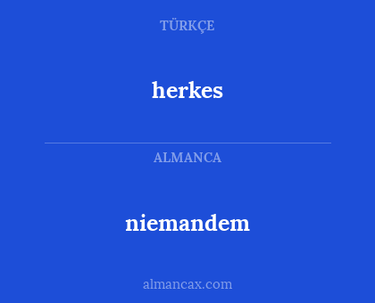 herkes - niemandem