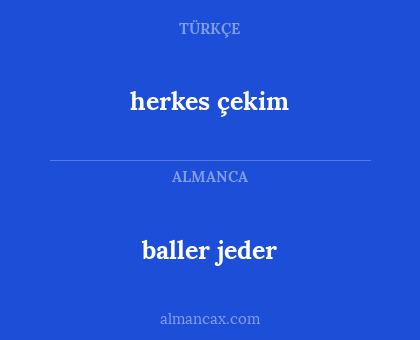 baller jeder - herkes çekim