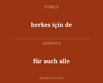 für auch alle - herkes için de