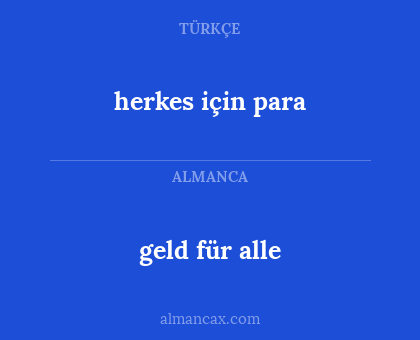 geld für alle - herkes için para