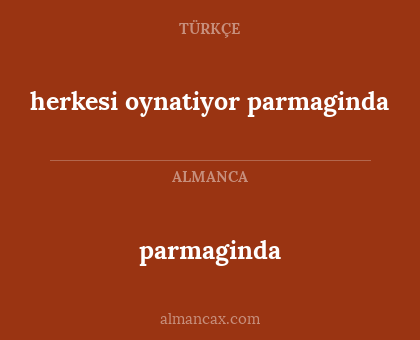 parmaginda - herkesi oynatiyor parmaginda