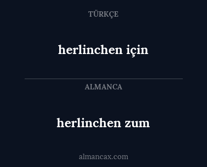 herlinchen için - herlinchen zum