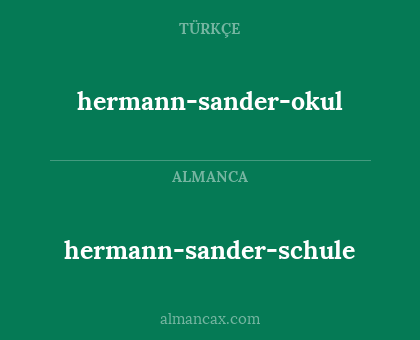 hermann-sander-okul - hermann-sander-schule
