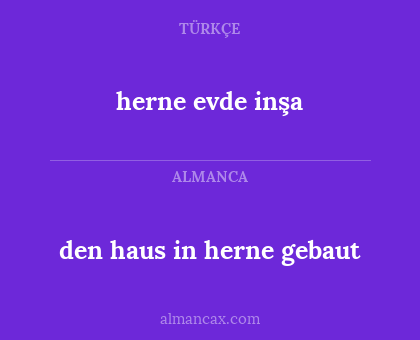 herne evde inşa - den haus in herne gebaut