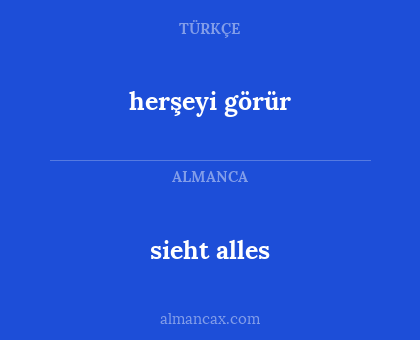 herşeyi görür - sieht alles