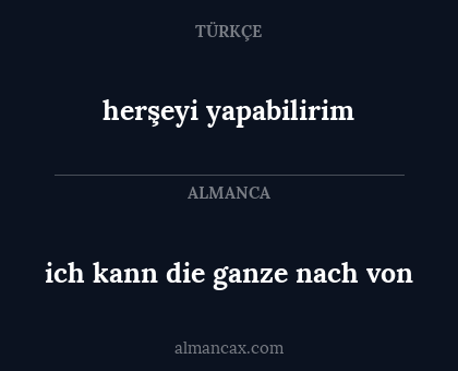 herşeyi yapabilirim - ich kann die ganze nach von