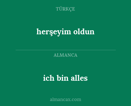 herşeyim oldun - ich bin alles