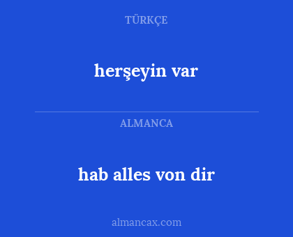 herşeyin var - hab alles von dir