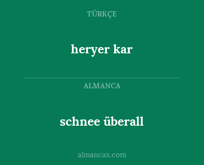 schnee überall - heryer kar